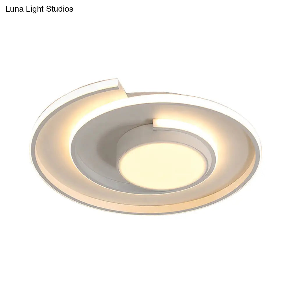 Modern Swirl Led Ceiling Lamp For Energy - Saving Study Room Lighting
