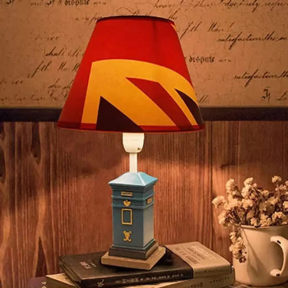 Modern Tapered Shade Desk Lamp - Stylish Office Lighting Solution Blue