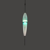 Modern Blue Teardrop Pendant Lamp With Glass Shade In White/Warm Light