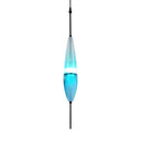 Modern Teardrop Pendant Light In Blue With White/Warm Glass Shade / White C