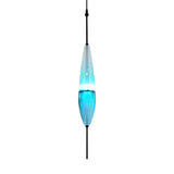 Modern Teardrop Pendant Light In Blue With White/Warm Glass Shade / White C