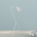 Modern Tripod Floor Lamp With Bell Shade - Metallic Design 1 Light Black/White Perfect For Bedroom