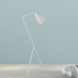 Modern Tripod Floor Lamp With Bell Shade - Metallic Design 1 Light Black/White Perfect For Bedroom