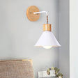 Modern Trumpet Metal Wall Sconce With 1 Head - Grey/White/Pink Light Fixture For Bedside White