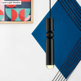 Modern Tube Hanging Light - Metal Black/White/Brass Led Suspension Pendant In Warm Ideal For Dining