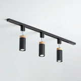 Modern Tubular Track Light For Commercial Use - Metal Spotlight With Semi-Mount Ceiling Design 3 /