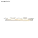 Modern Twist Acrylic 1-Light Led Vanity Sconce - Warm/White/Natural Light 20.5/24 Wide