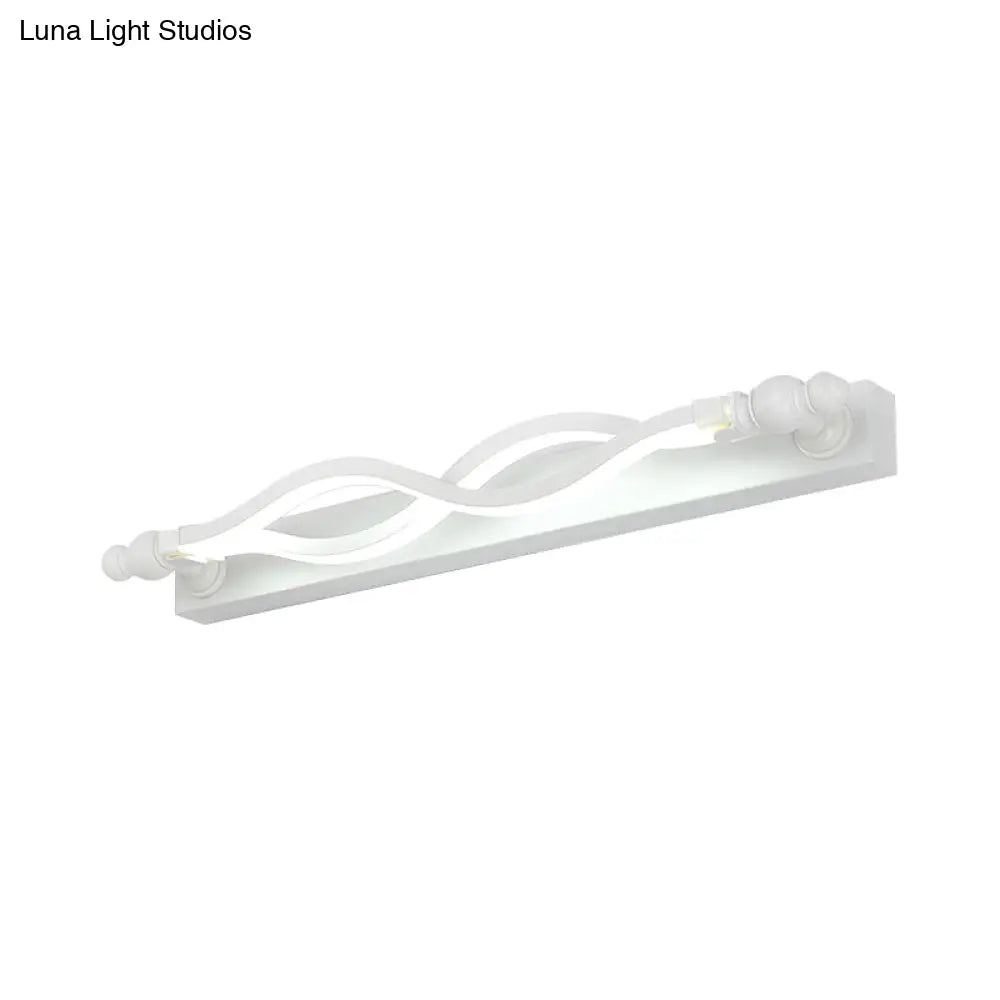 Modern Twist Acrylic 1-Light Led Vanity Sconce - Warm/White/Natural Light 20.5/24 Wide