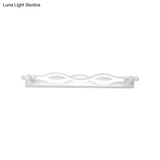 Modern Twist Acrylic 1-Light Led Vanity Sconce - Warm/White/Natural Light 20.5/24 Wide
