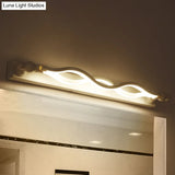 Modern Twist Acrylic 1-Light Led Vanity Sconce - Warm/White/Natural Light 20.5/24 Wide