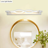 Modern Twist Acrylic 1-Light Led Vanity Sconce - Warm/White/Natural Light 20.5/24 Wide