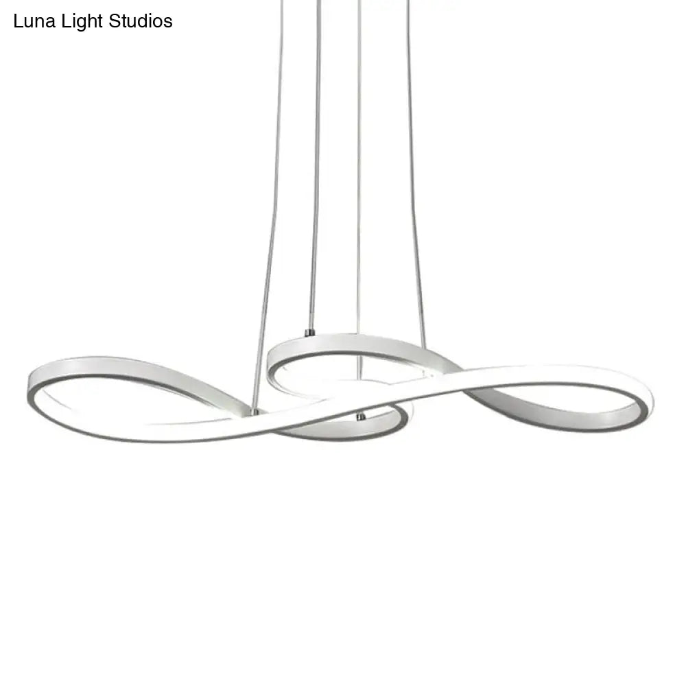 Modern Twisting Chandelier Pendant Light For Restaurants - Elegant Metal Suspended Lighting Fixture