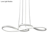 Modern Twisting Chandelier Pendant Light For Restaurants - Elegant Metal Suspended Lighting Fixture