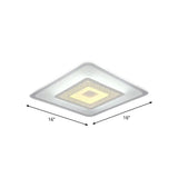 Modern Ultra-Thin Led Flush Mount Ceiling Light With Acrylic Shade Ideal For Small Or Large Living