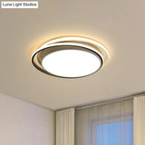Modern Ultrathin Led Flush Mount Acrylic Round Ceiling Light For Living Room White / 15 Warm