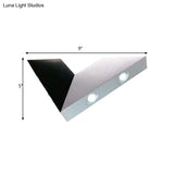 Modern V-Neck Metal Sconce Led Wall Light With Rgb Color Black/Silver