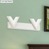 Modern V-Shaped Led Vanity Light: Acrylic Bathroom Mirror Lamp (2/3-Light Warm/White)