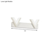 Modern V-Shaped Led Vanity Light: Acrylic Bathroom Mirror Lamp (2/3-Light Warm/White)