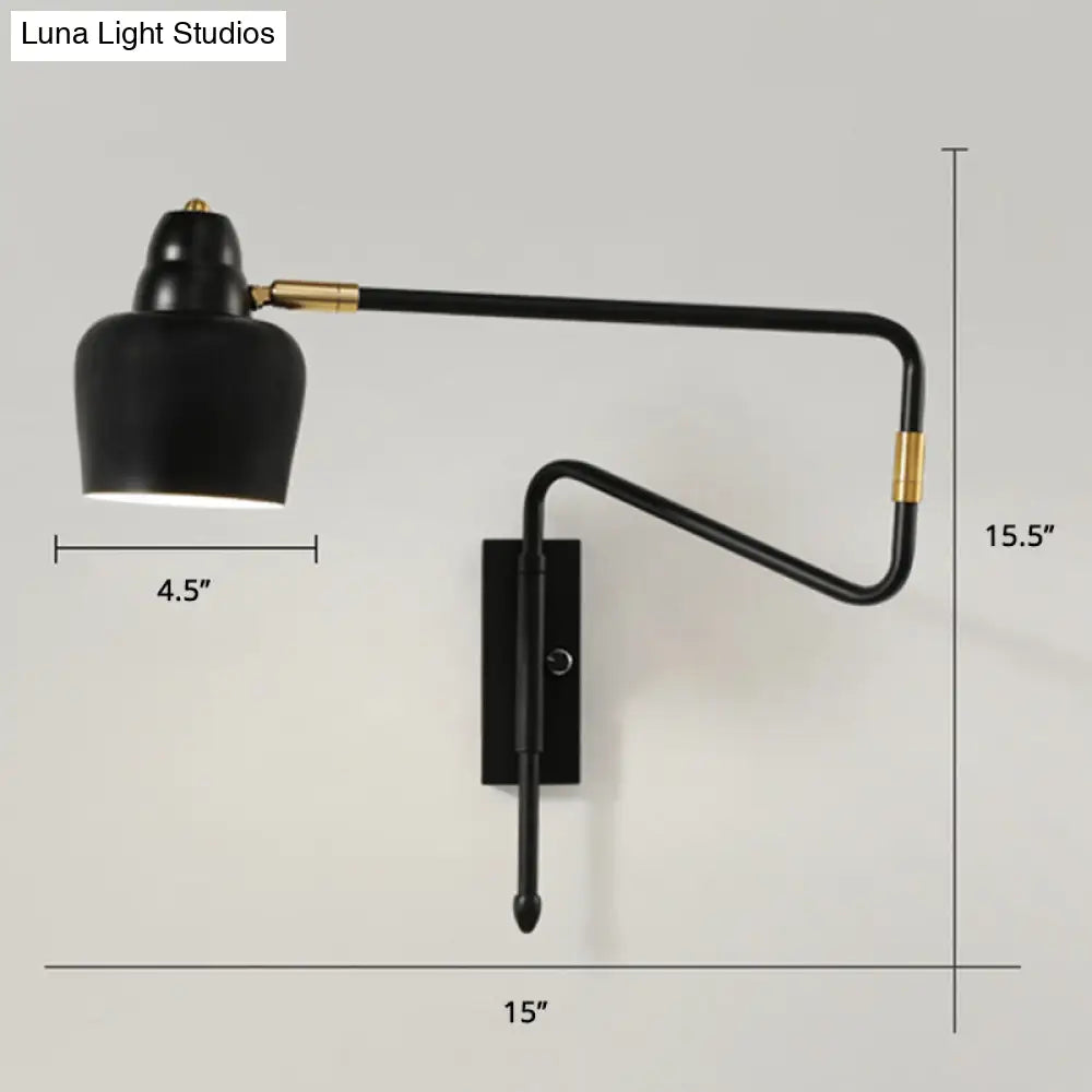 Modern Wall Mounted Reading Lamp: Retractable Arm Nordic Style