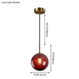 Modern Water Glass Hanging Light Fixture For Restaurants - 1-Light Round Ceiling Pendant