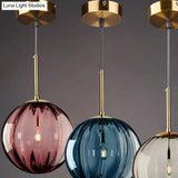 Modern Water Glass Hanging Light Fixture For Restaurants - 1-Light Round Ceiling Pendant