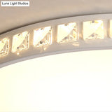 Modern White Acrylic Circle Flush Mount Ceiling Light For Kitchen