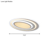 Modern White Acrylic Led Ceiling Light - Flush Mount Surface Lighting Available In