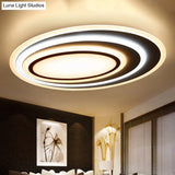 Modern White Acrylic Led Ceiling Light - Flush Mount Surface Lighting Available In