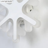 Modern White Acrylic Led Wall Lamp For Stairs - Flat Cartoon Shape Stylish Design