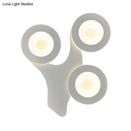 Modern White Acrylic Led Wall Sconce For Study Room