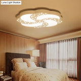 Modern White Acrylic Swirl Flushmount Lights - 18’/19.5’/31.5’ Creative Flush Mount Light For