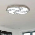 Modern White Acrylic Swirl Flushmount Lights - 18’/19.5’/31.5’ Creative Flush Mount Light For