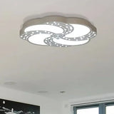 Modern White Acrylic Swirl Flushmount Lights - 18’/19.5’/31.5’ Creative Flush Mount Light For