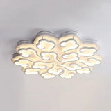 Modern White Auspicious Cloud Led Semi Flush Acrylic Ceiling Light For Living Room