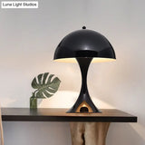 Modern White/Black Mushroom Night Table Light - Metal Desk Lamp For Living Room