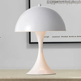 Modern White/Black Mushroom Night Table Light - Metal Desk Lamp For Living Room White