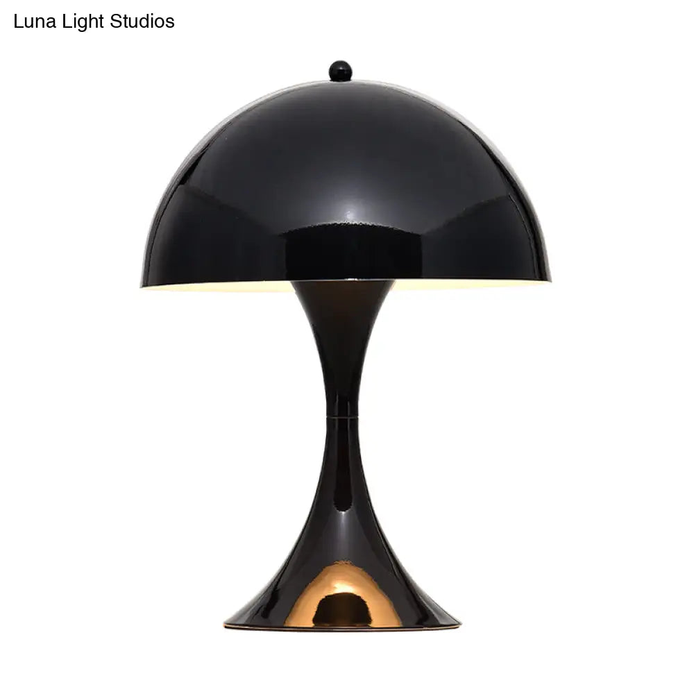 Modern White/Black Mushroom Night Table Light - Metal Desk Lamp For Living Room