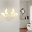 Modern White Butterfly Wall Sconce: Romantic Acrylic Light For Foyer