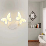 Modern White Butterfly Wall Sconce: Romantic Acrylic Light For Foyer