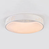 Modern White Circle Flush Mount Led Ceiling Light Fixture For Living Room - 16.5/20.5 Dia