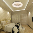 Modern White Circle Flush Mount Light - Unique Acrylic Ceiling Fixture For Bedroom /