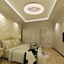 Modern White Circle Flush Mount Light - Unique Acrylic Ceiling Fixture For Bedroom /