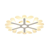 Modern White Coral Flush Ceiling Light With Led Acrylic Lamp In 3 Color Options