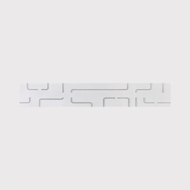 Modern White Etched Rectangle Led Acrylic Wall Light Fixture In Warm/White