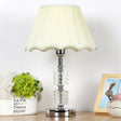 Modern White Flared Study Lamp: Single Head Fabric Table Light With Faux-Braided Detailing