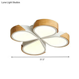 Modern White Flower Flush Mount Ceiling Light For Bedroom