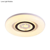 Modern White Flush Ceiling Light With Led And Acrylic For Corridor Bedroom