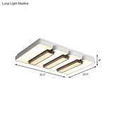 Modern White Flush Mount Led Ceiling Lamp For Warm/White Lighting In Living Room