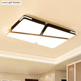 Modern White Flush Mounted Led Ceiling Light - Minimalistic Design 19.5’/23.5’ Width White/Warm