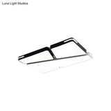 Modern White Flush Mounted Led Ceiling Light - Minimalistic Design 19.5’/23.5’ Width White/Warm